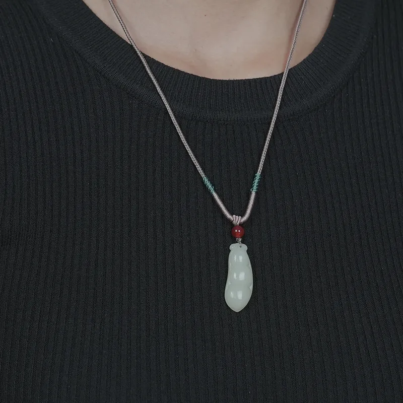 Jade Said Hetian Jade Pendants Unisex Pale Greenish-White Jade-6