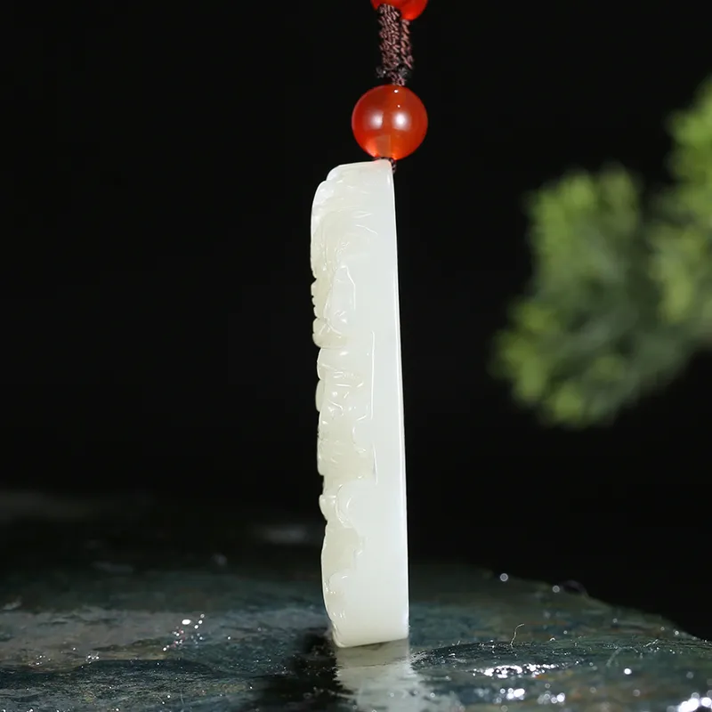 Jade Said Necklaces White Jade Unisex-3