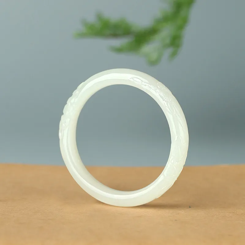 Jade Said Bangles White Jade Women's-1