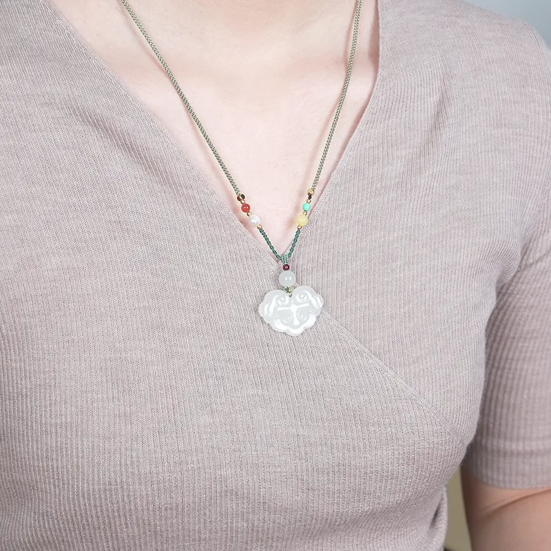 Jade Said Hetian Jade Pendants Unisex White Jade-1
