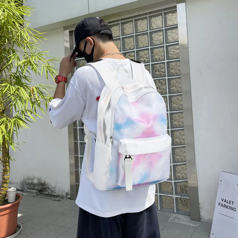 NOT ME Polyester Backpack Unisex Dazzling White-4