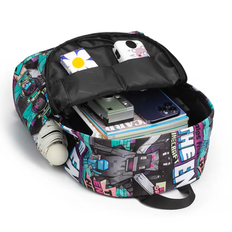 NOT ME Polyester Backpack Unisex Tech Black-3