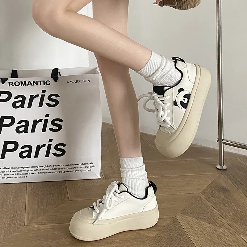 KARLIE KELLER Skateboard Shoes Women's Low Top Beige-5