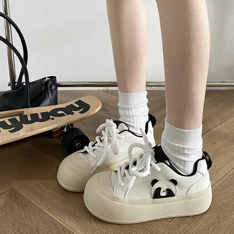 KARLIE KELLER Skateboard Shoes Women's Low Top Beige-1