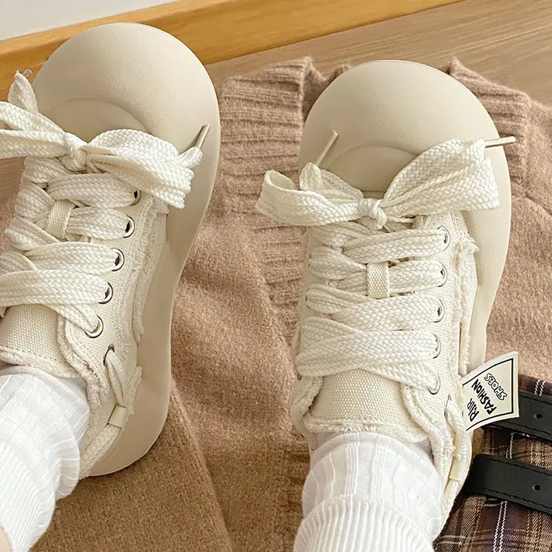 KARLIE KELLER Lightweight And Breathable Low-Top Canvas Shoes Women's Beige-6