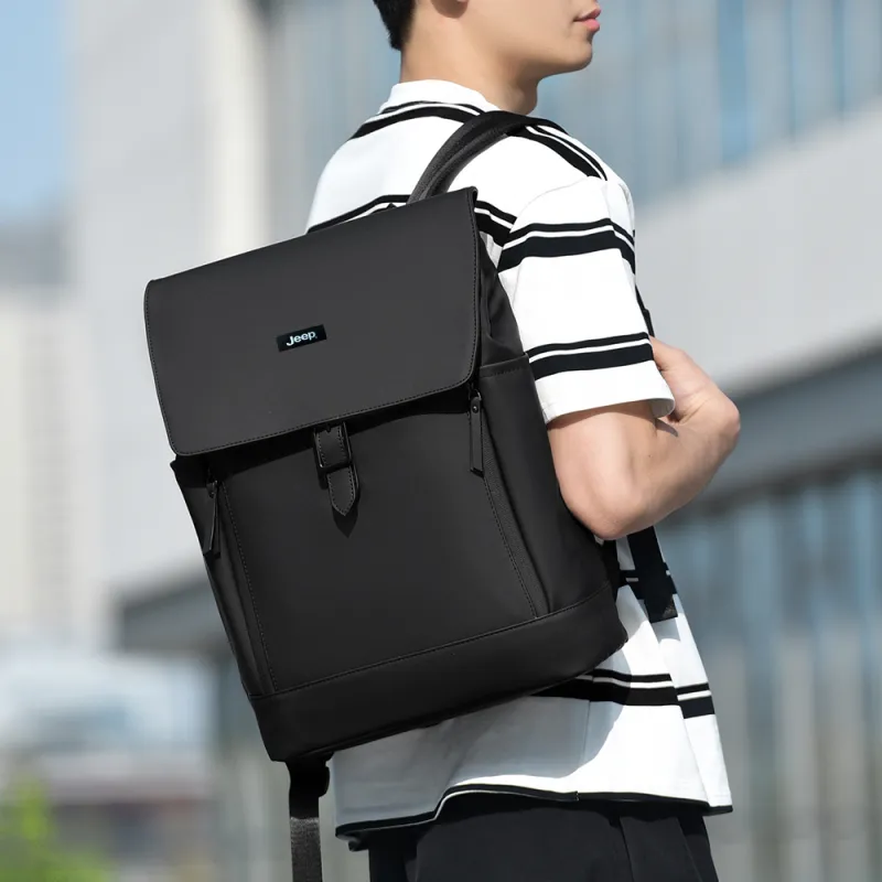 Jeep Nylon Backpack Unisex Black-14