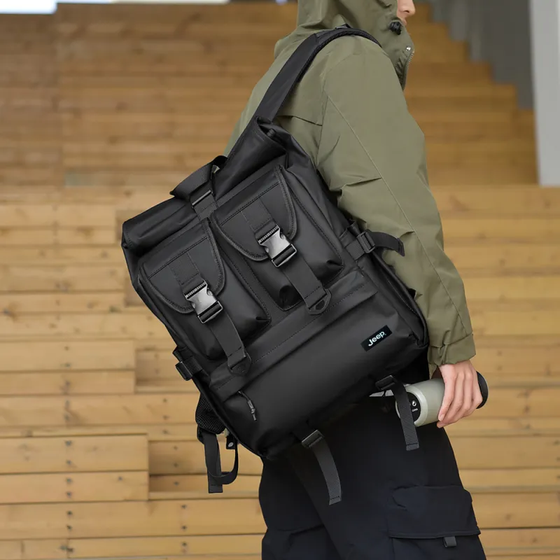 Jeep Nylon Backpack Regular Unisex Multicolor-3