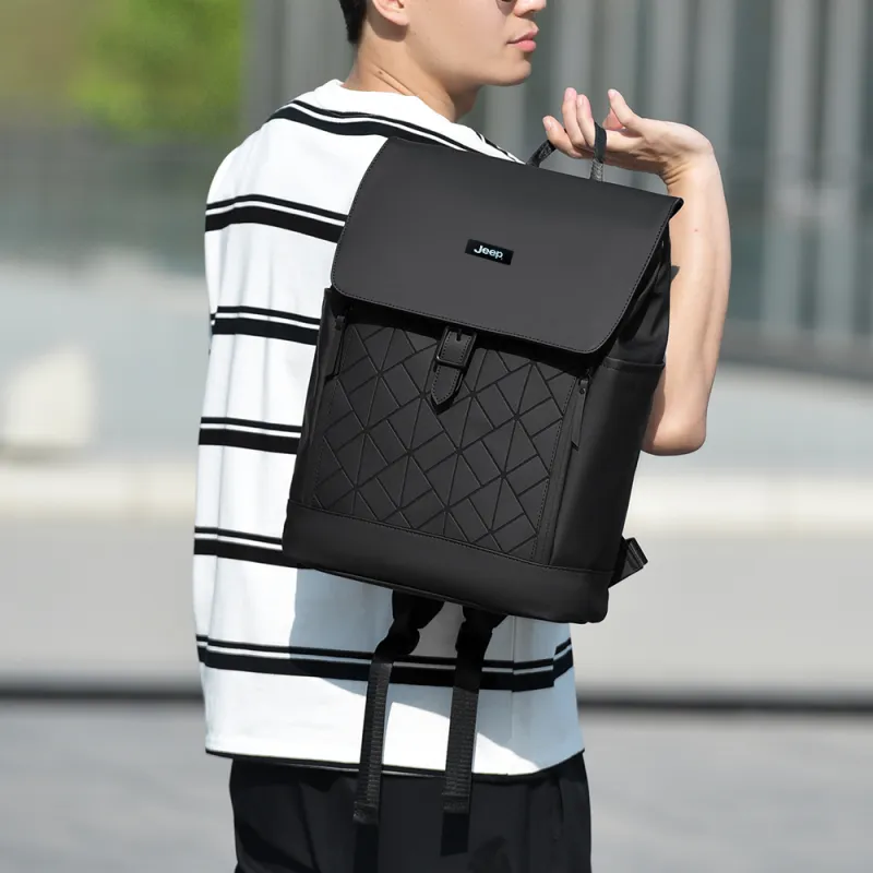 Jeep Nylon Backpack Unisex Black-6