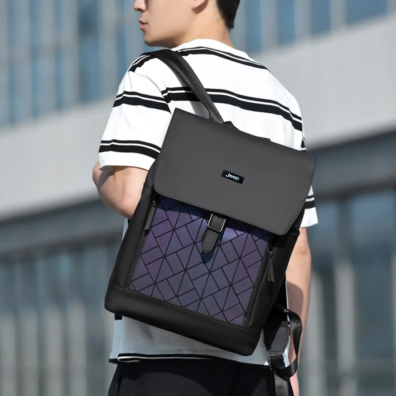 Jeep Nylon Backpack Unisex Black-3