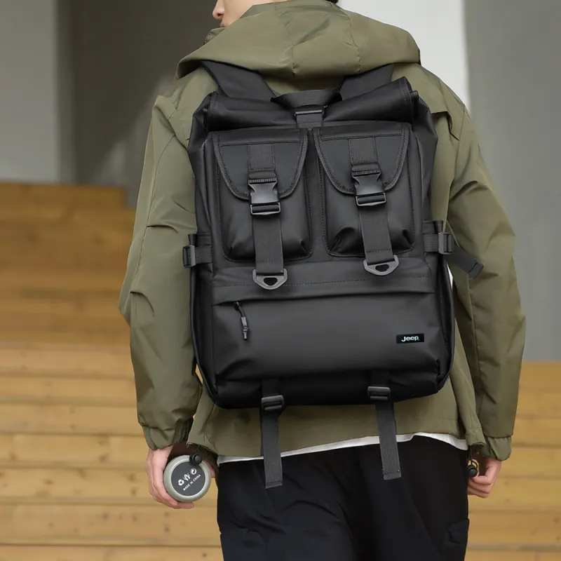 Jeep Nylon Backpack Regular Unisex Multicolor-2
