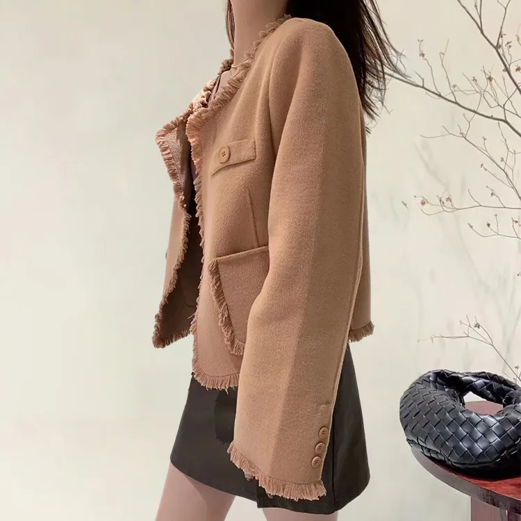 Katie Ermilio Jacket Women's Camel-2