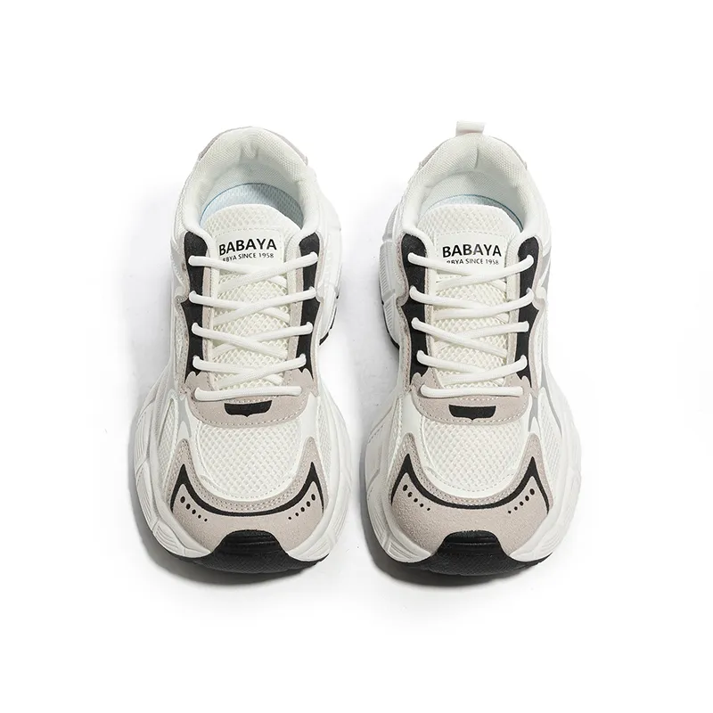 BABAYA KIDS Anti Slip And Wear Resistant Lightweight Low Top Chunky Sneakers Women's Gray-4