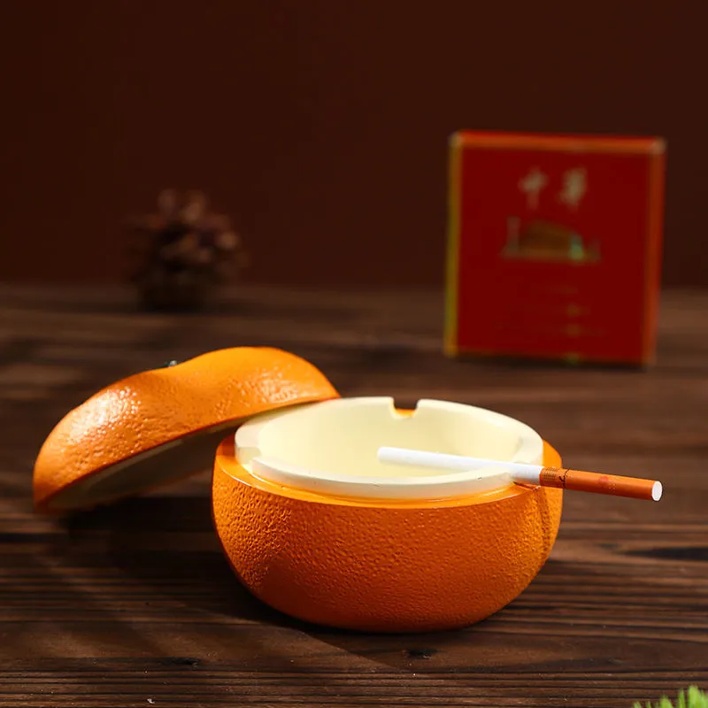 LUXFO Ashtrays Trendy With Lid Home Bedroom Tea Table Minimalist Style Cartoon Ornament-5