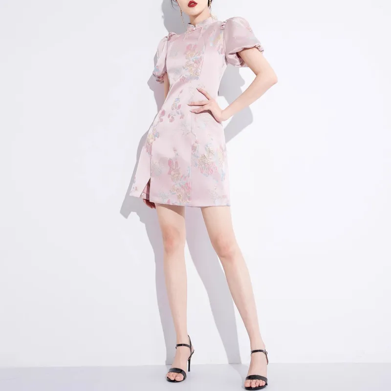 AUI Short Sleeved Dress Women's Pink-2