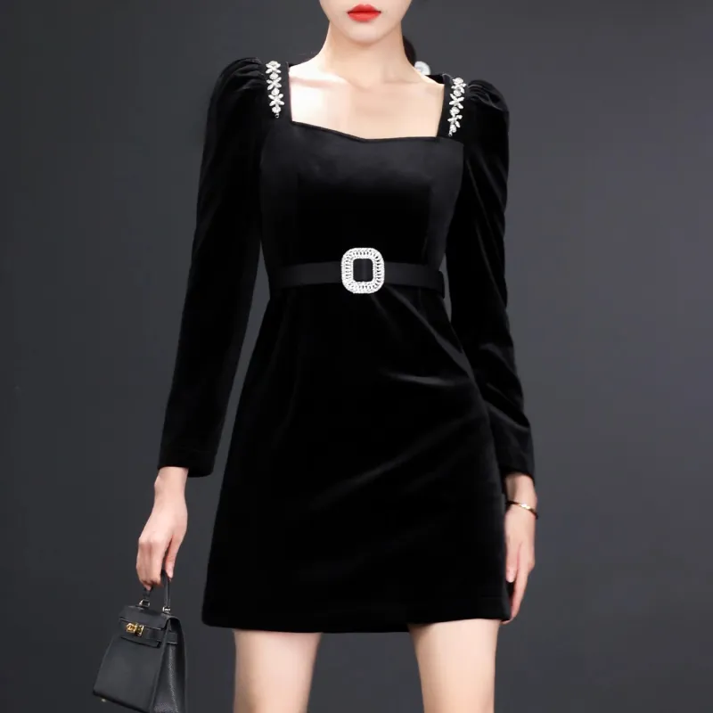 AUI Long Sleeved Dresses Women's Black-2