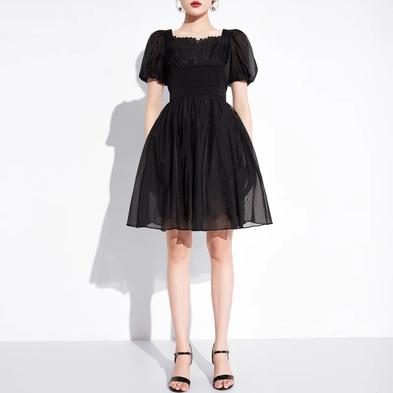 AUI Short Sleeved Dress Women's Black-2