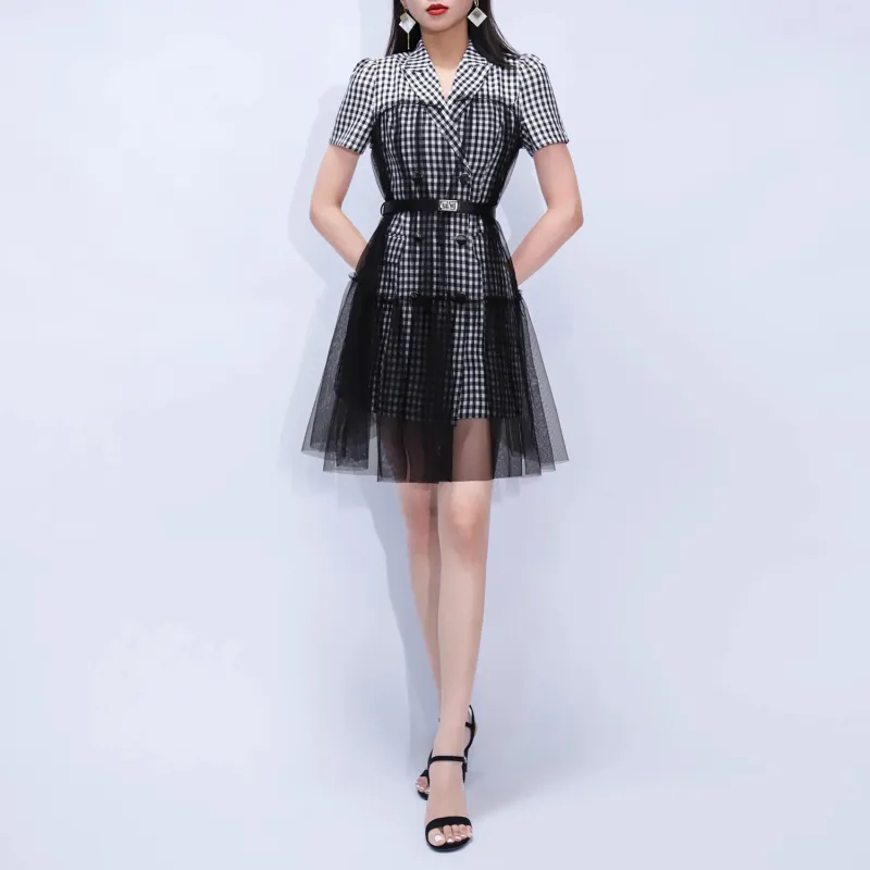 AUI Slim Fit Short Sleeved Dress Women's Black-4