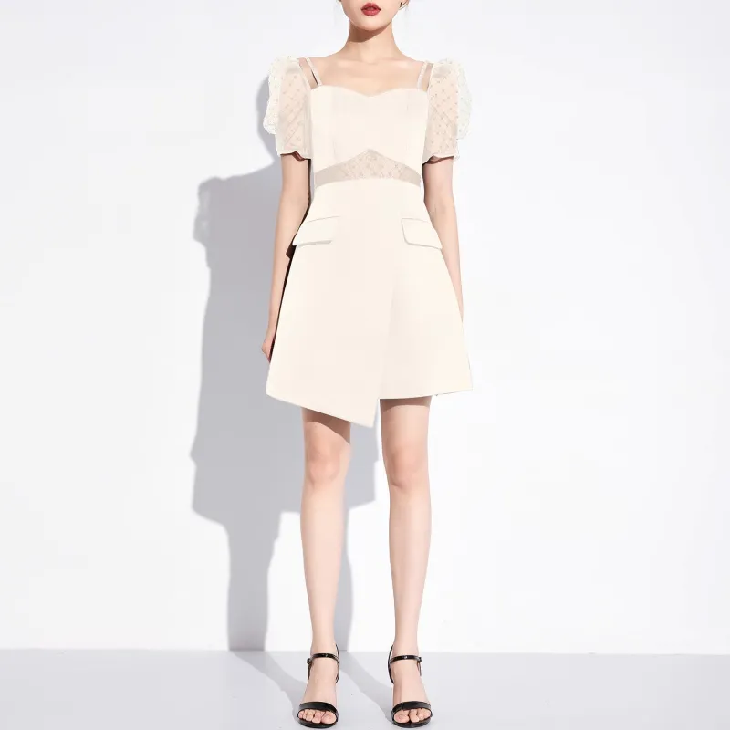 AUI Short Sleeved Dresses Women's Apricot-2