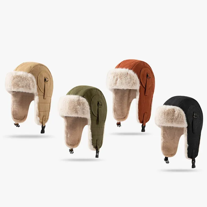 RX UVCUT Polyester Trapper Hats Unisex-2