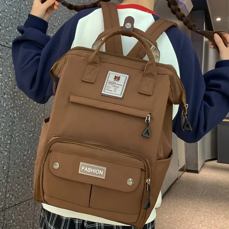 Barang Bear Nylon Backpack Unisex Multicolor-6