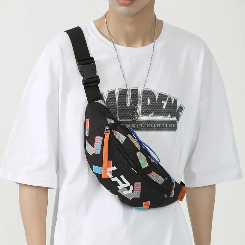Barang Bear Nylon Crossbody One Shoulder Sling Bag Regular Unisex Multicolor-5