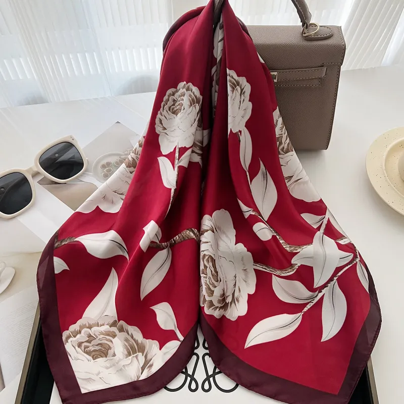 RX UVCUT Silk Scarves Unisex-3