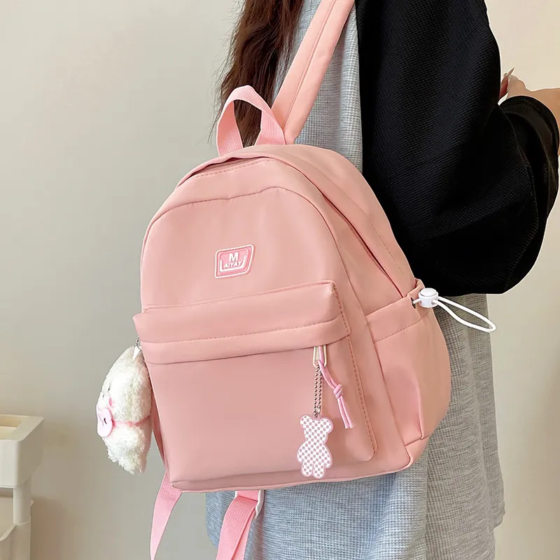 Barang Bear Nylon Backpack Regular Unisex White & Red/White & Blue/Pink/Black-6