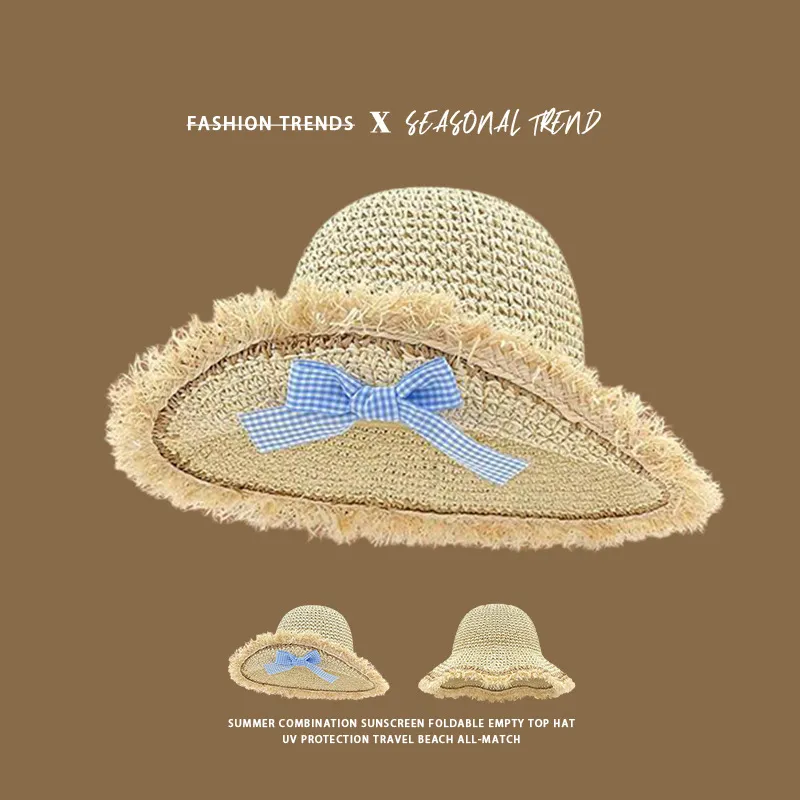 RX UVCUT Paper Made From Straw Bucket Hats Women's-2