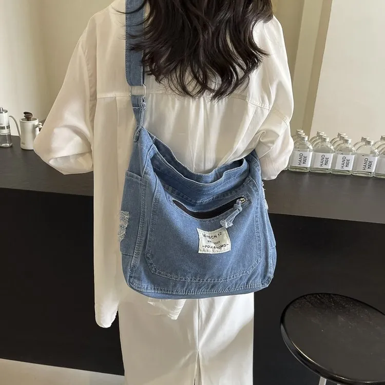 Barang Bear Denim Crossbody Bag Regular Unisex-1