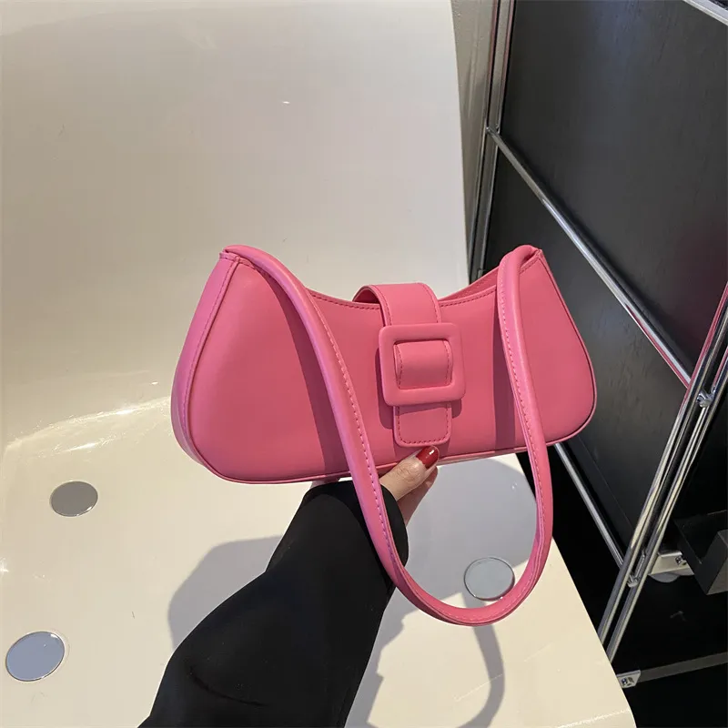 Barang Bear PU Shoulder Bag Women's Black/White/Khaki/Rose Red-7