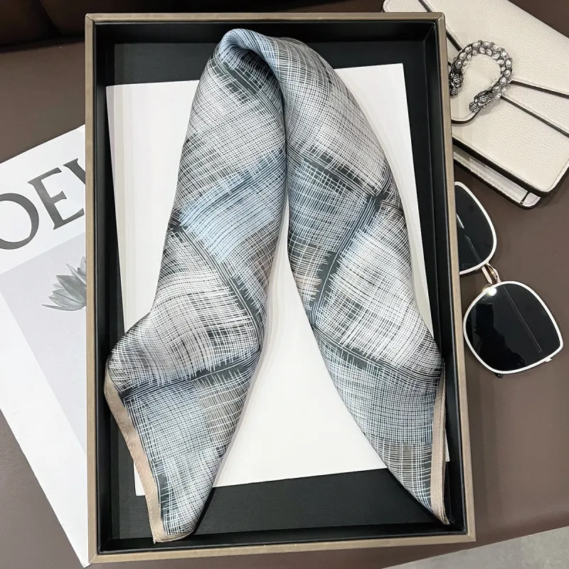 RX UVCUT Silk Silk Scarves Unisex-2