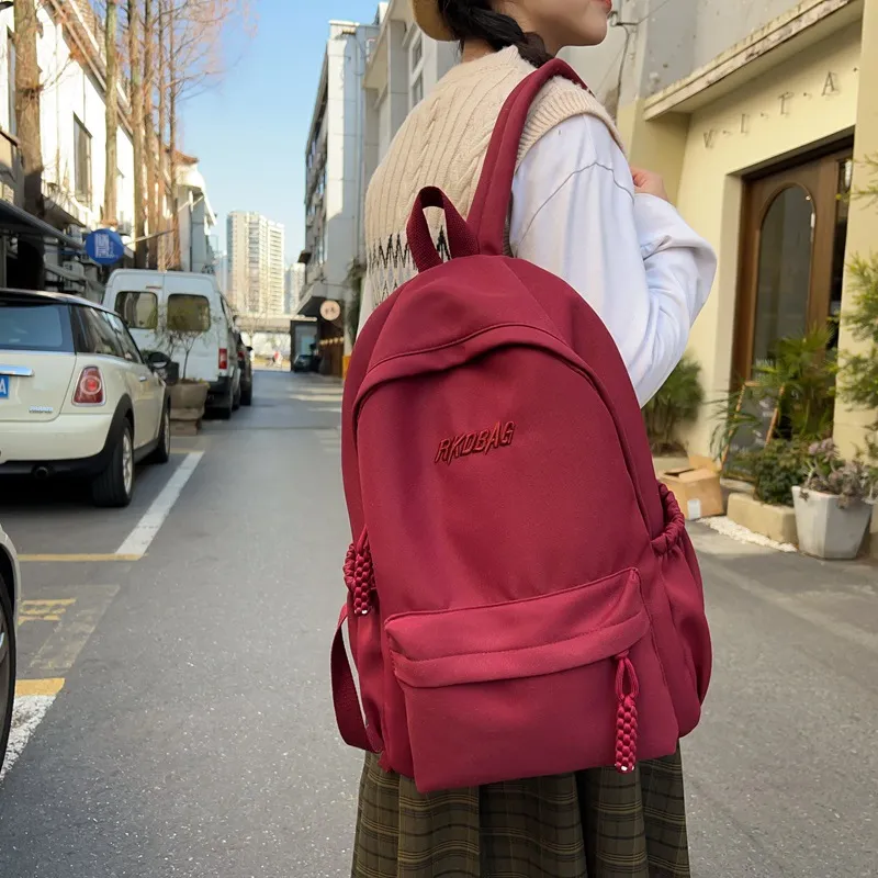 Barang Bear Solid Color Backpack Unisex-7