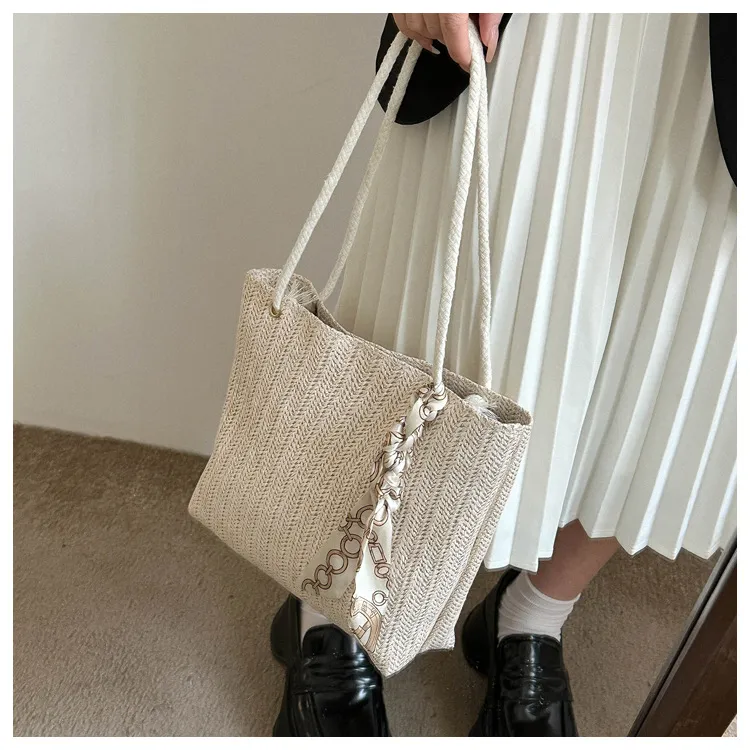 Barang Bear Fabric Shoulder Bag Regular Unisex White/Khaki-1