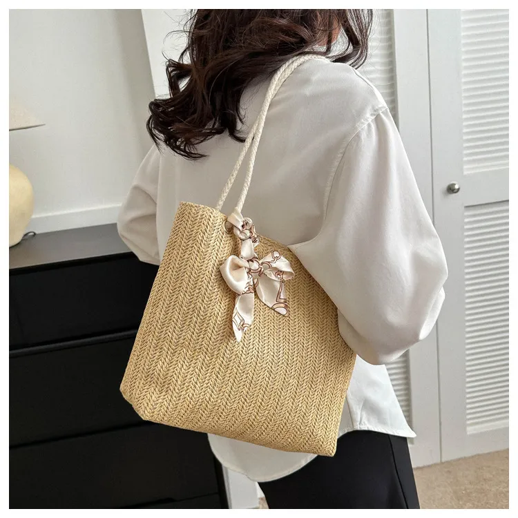 Barang Bear Fabric Shoulder Bag Regular Unisex White/Khaki-4