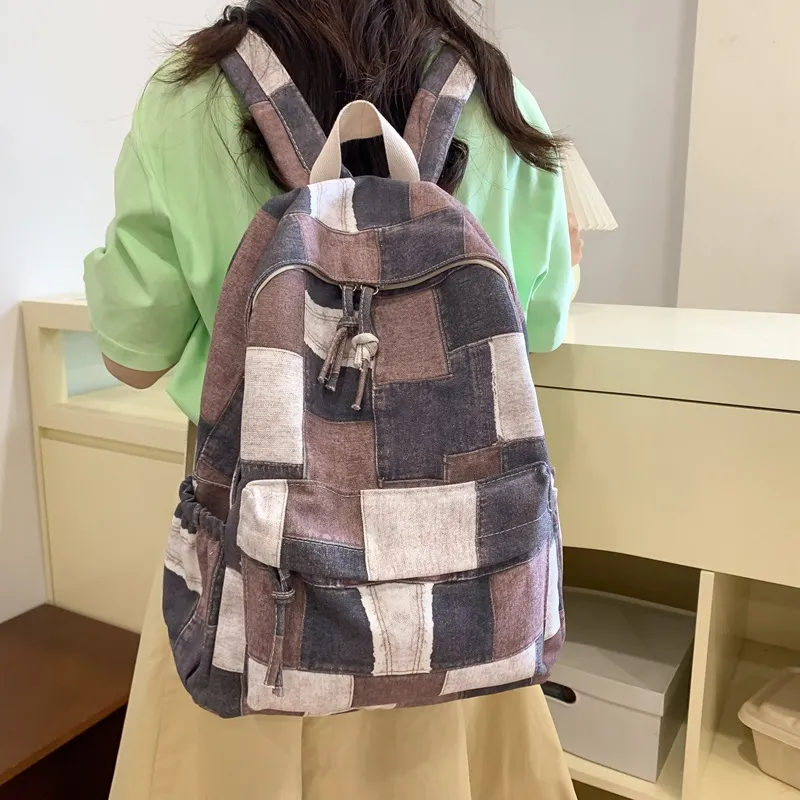 Barang Bear Canvas Canvas Bag Backpack Unisex Multicolor-3
