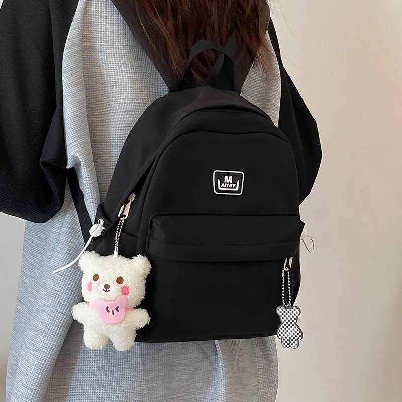 Barang Bear Nylon Backpack Regular Unisex White & Red/White & Blue/Pink/Black-9