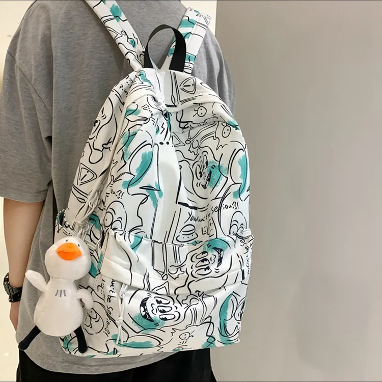 Barang Bear Nylon Backpack Regular Unisex Gray/White-4
