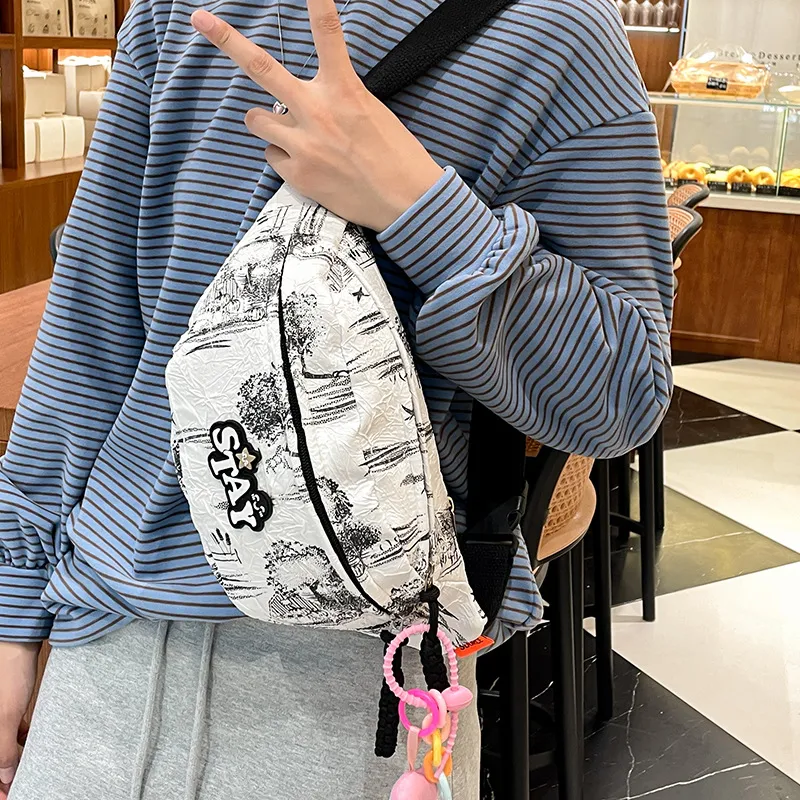 Barang Bear Nylon Sling Bag Regular Unisex Multicolor-1