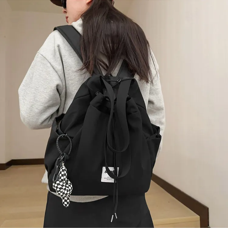 Barang Bear Nylon Portable One Shoulder Backpack Regular Unisex Multicolor-8