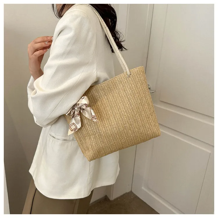 Barang Bear Fabric Shoulder Bag Regular Unisex White/Khaki-5