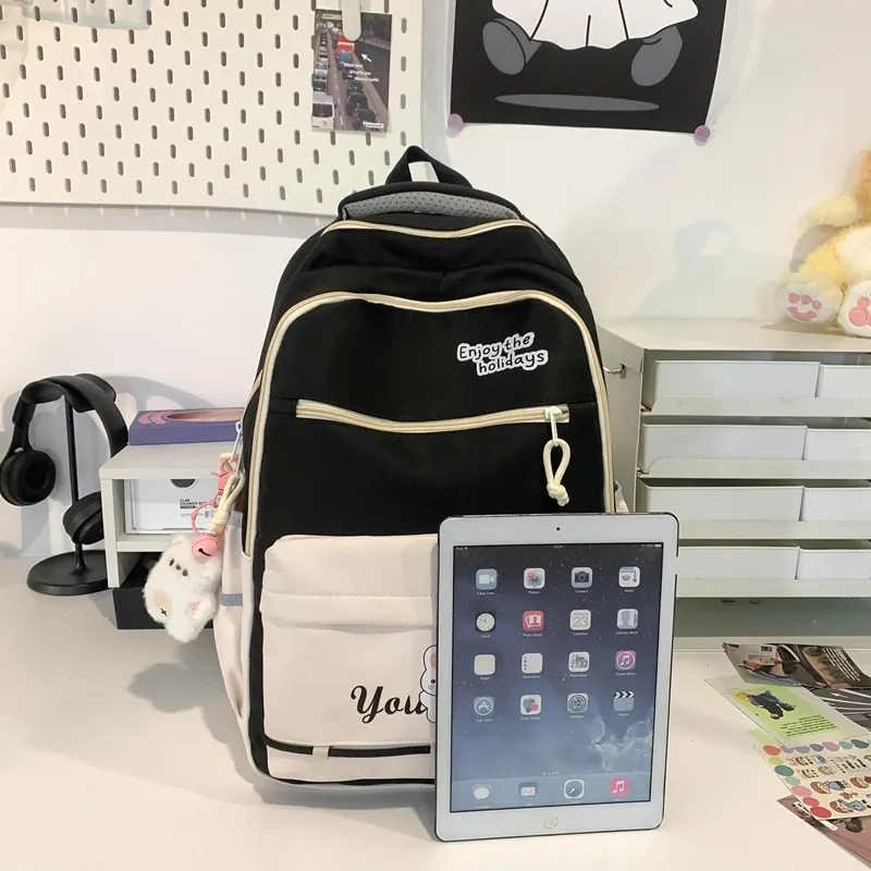 Barang Bear Nylon Backpack Unisex Multicolor-3