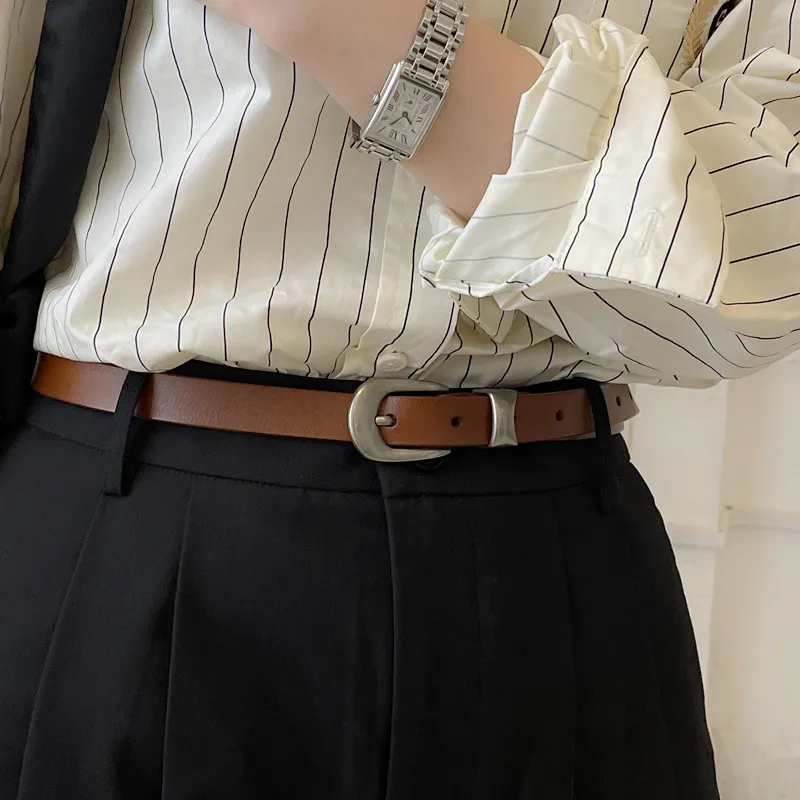 RX UVCUT Advanced Sensory Design Belt Korean Style New Arrival Jeans Unisex Wind Leather Belts Unisex-5