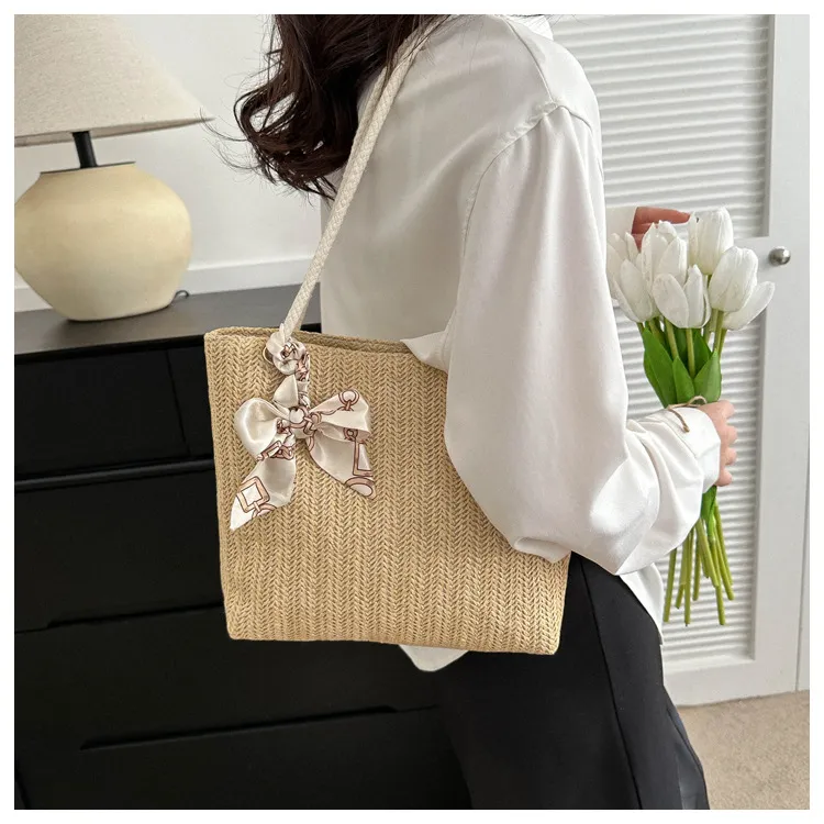 Barang Bear Fabric Shoulder Bag Regular Unisex White/Khaki-6