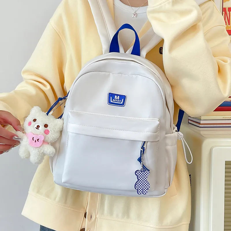 Barang Bear Nylon Backpack Regular Unisex White & Red/White & Blue/Pink/Black-3