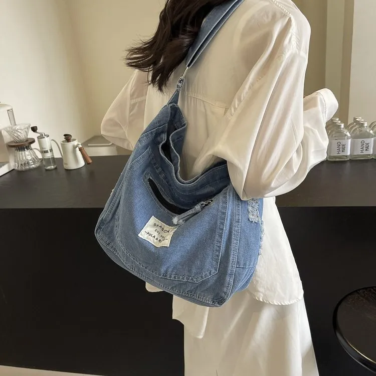 Barang Bear Denim Crossbody Bag Regular Unisex-2