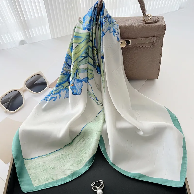 RX UVCUT Silk Scarves Unisex-1