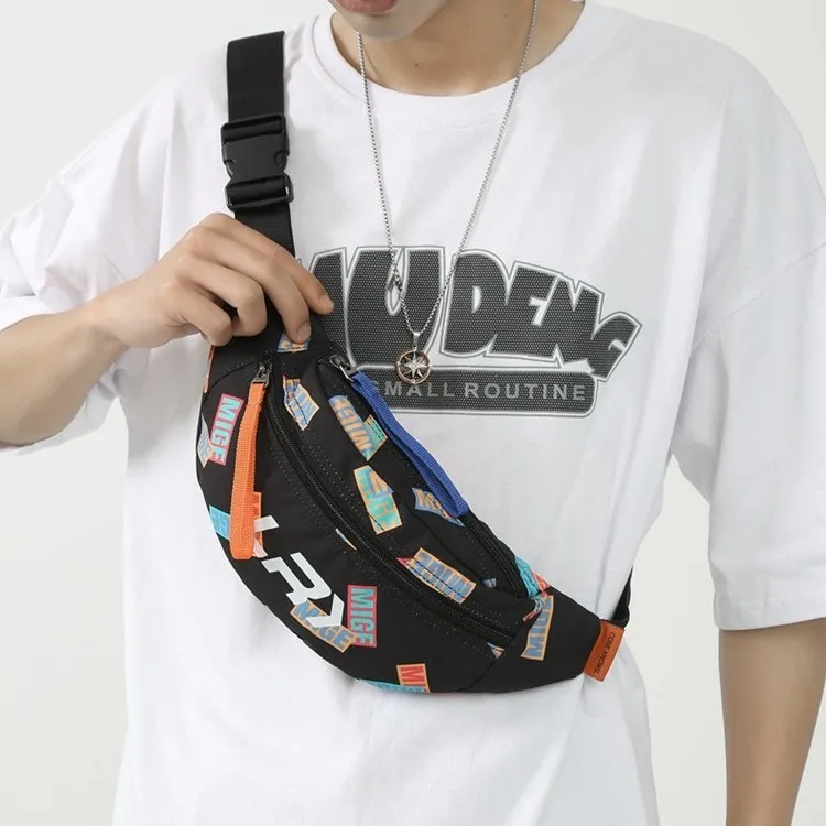Barang Bear Nylon Crossbody One Shoulder Sling Bag Regular Unisex Multicolor-6