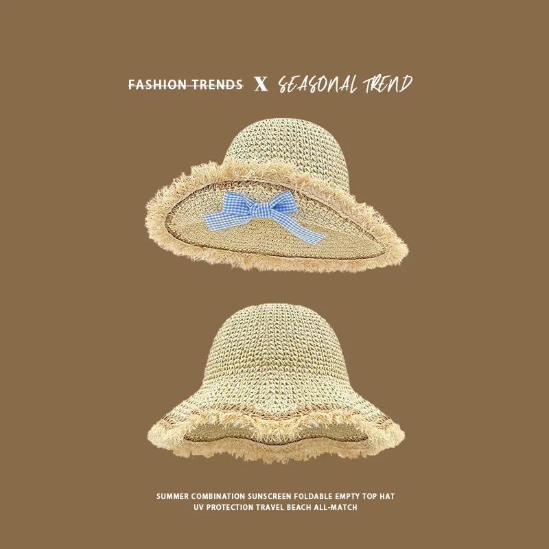 RX UVCUT Paper Made From Straw Bucket Hats Women's-1