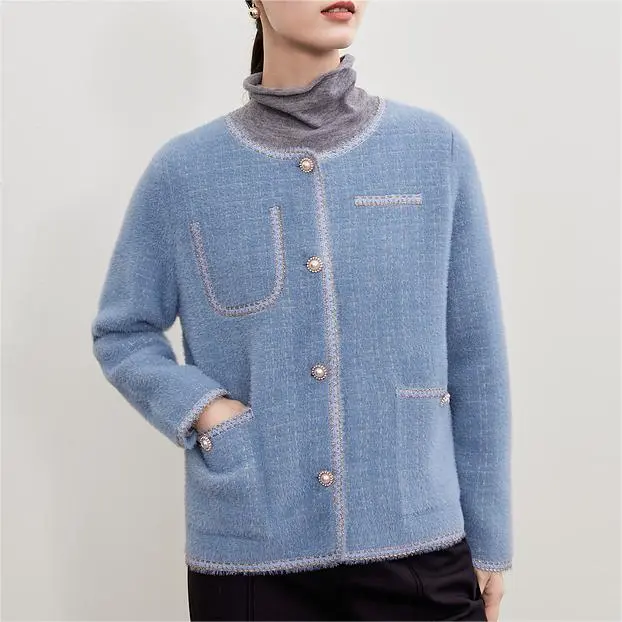 FINITY Knitwear Women's Gray Blue-2