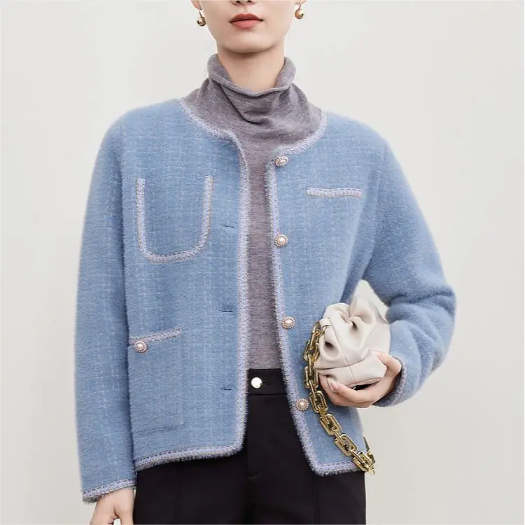 FINITY Knitwear Women's Gray Blue-3